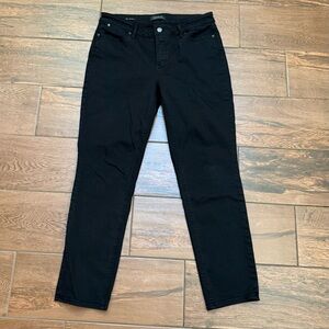 Talbots Flawless Five-Pocket Slim Ankle Black Jeans Stretch Sz 10